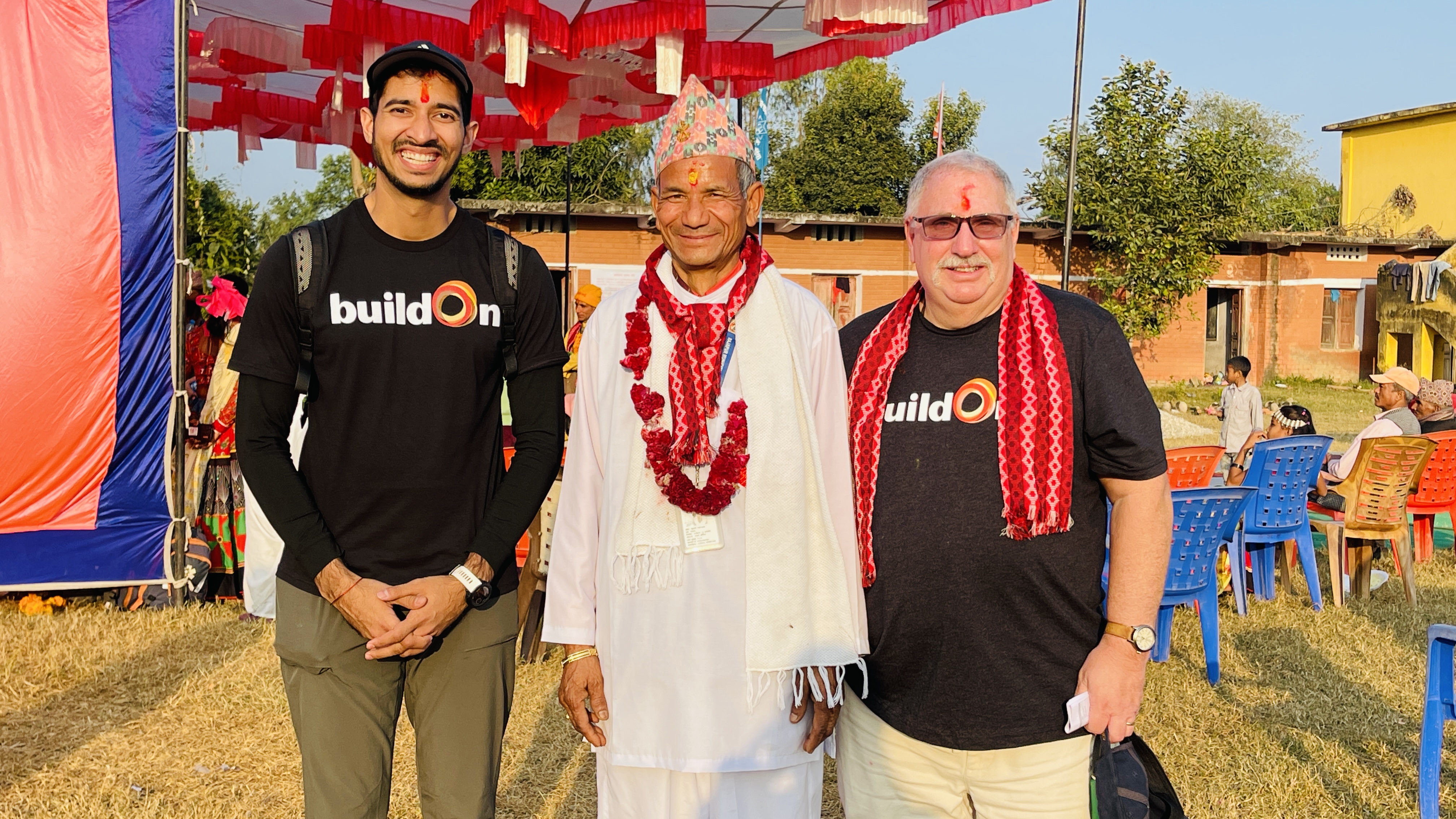 Parth meeting his host father Mr. Tulasiram Tharu
