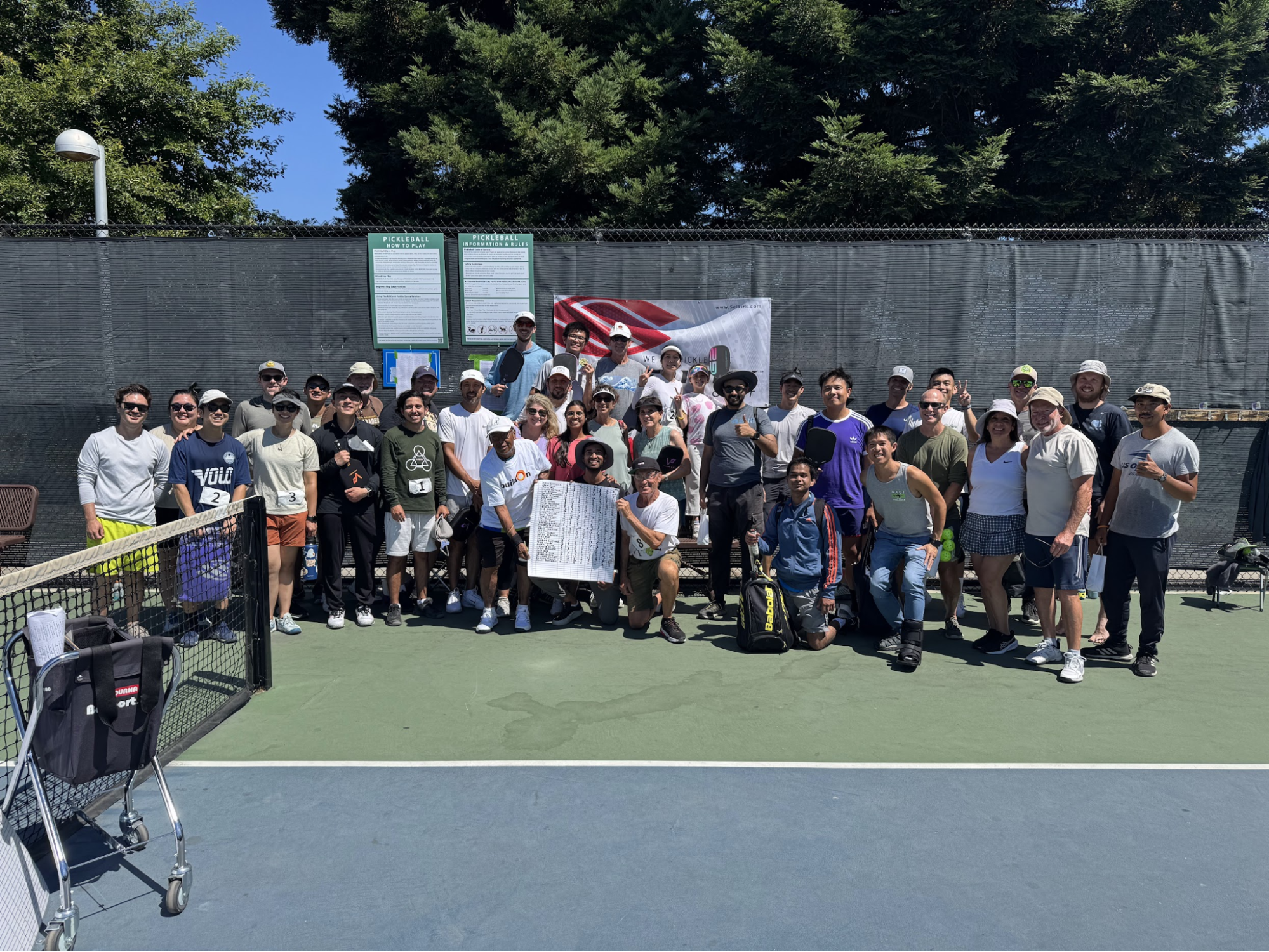 Pickleball tournament participants