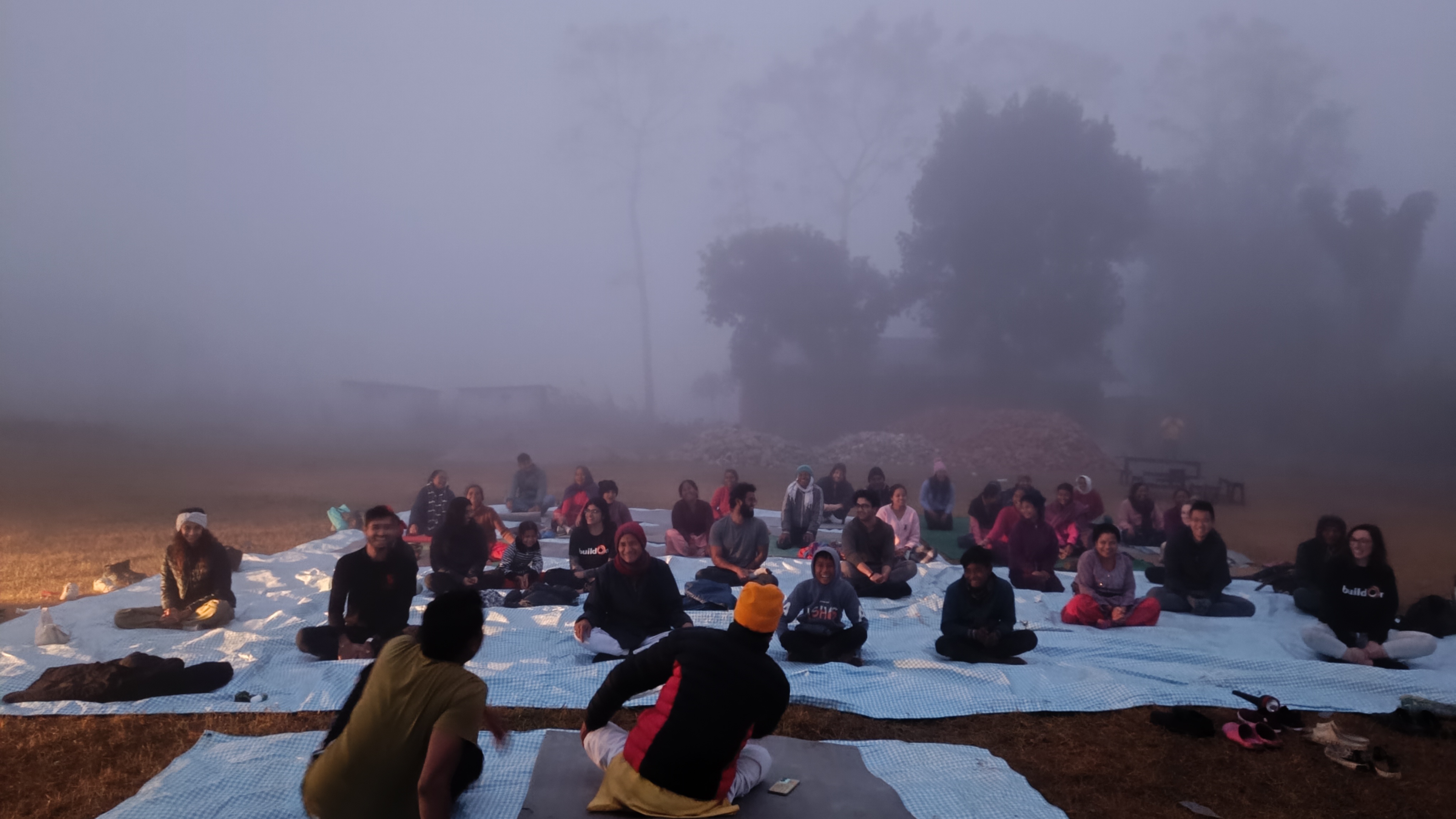 Morning yoga practice