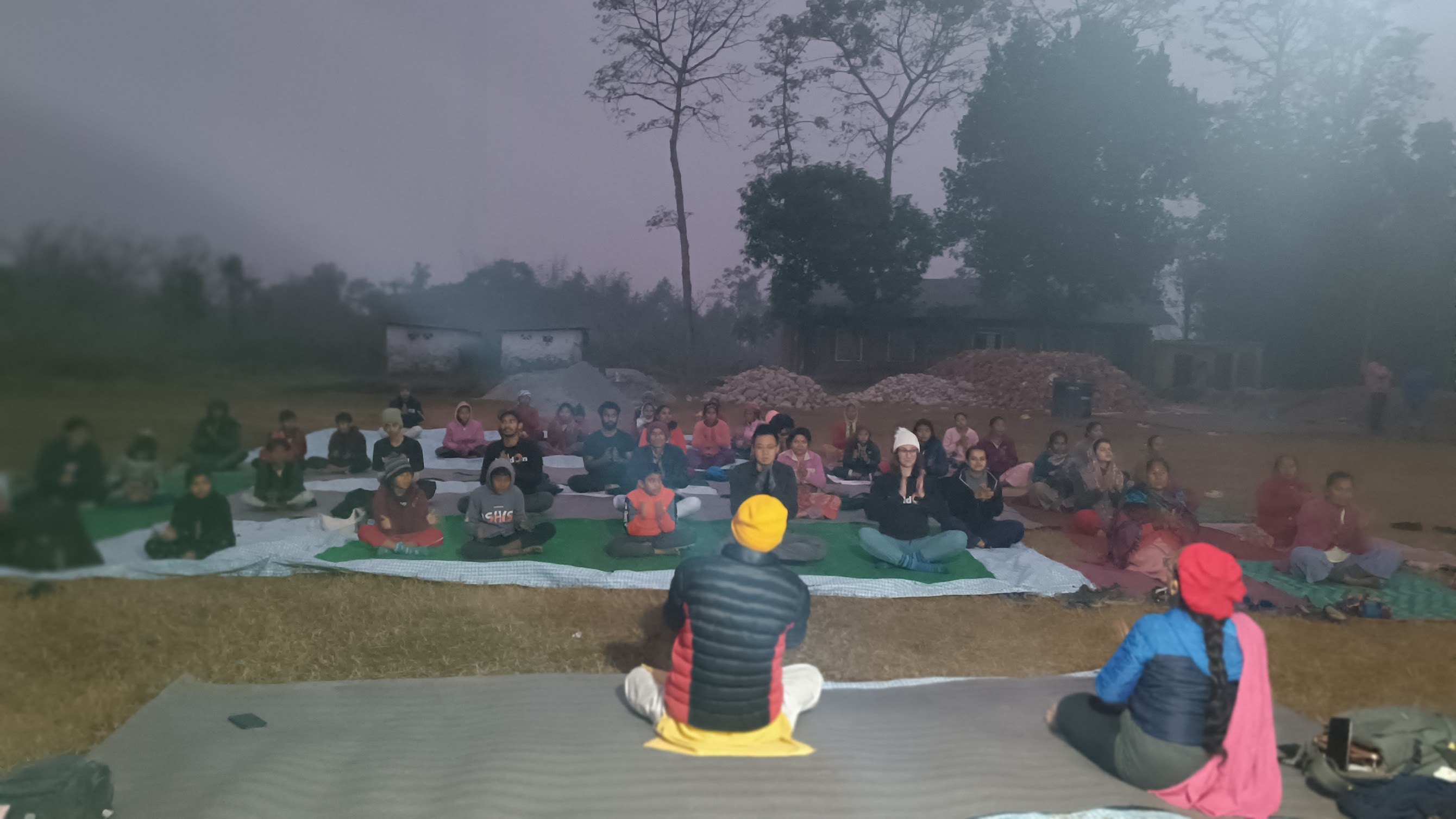 Morning yoga practice